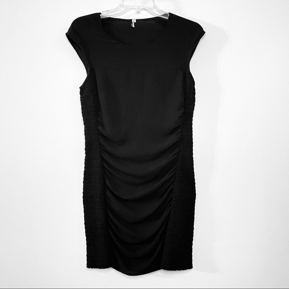 IRO Fedora Gathered Side Panels Black Dress Size 2 - Picture 1 of 8
